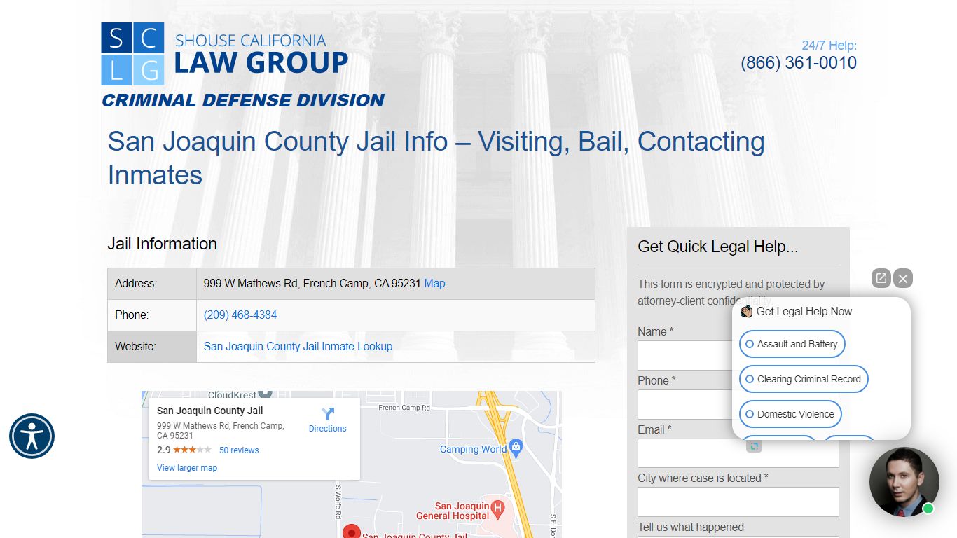 San Joaquin County Jail Info – Visiting, Bail, Contacting Inmates